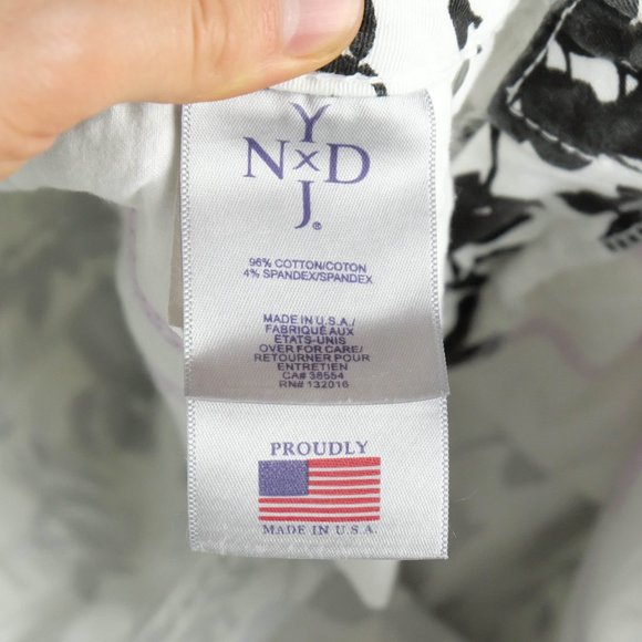 NYDJ Not Your Daughters Jeans Womens 2 White Black All Over Print Ankle Skinny - Picture 11 of 11